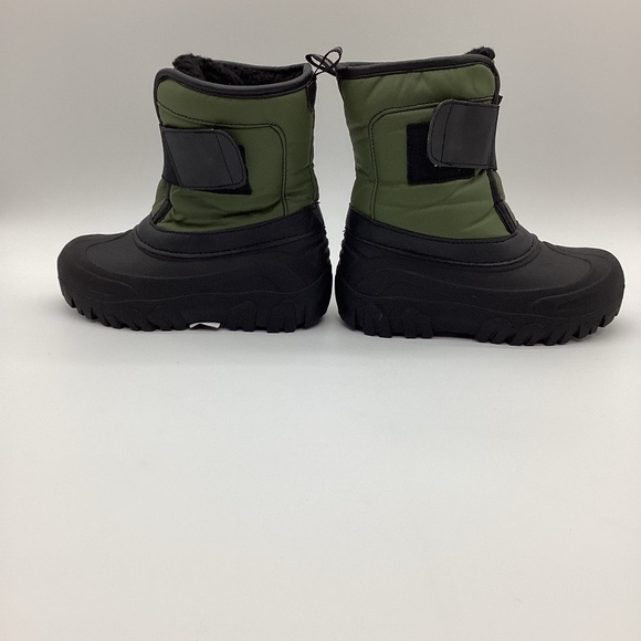 1947. Boys Green & Black Snow Boots Size 2 EUC - Picture 3 of 5